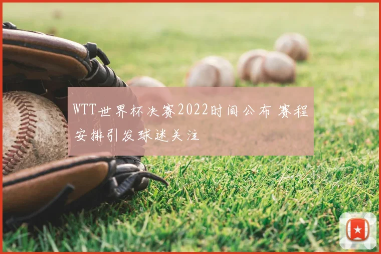 WTT世界杯决赛2022时间公布 赛程安排引发球迷关注